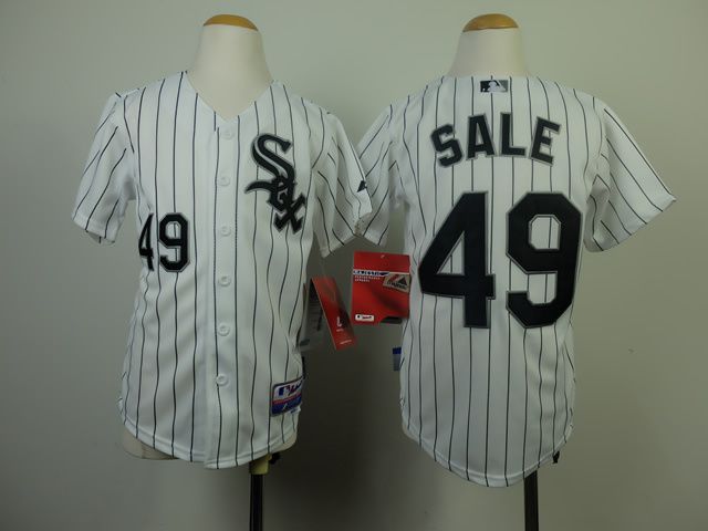 Youth Chicago White Sox #49 Sale White MLB Jerseys->youth mlb jersey->Youth Jersey
